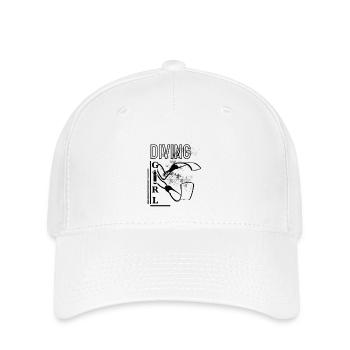 Plongée. Fille - Casquette Flexfit - blanc - Devant