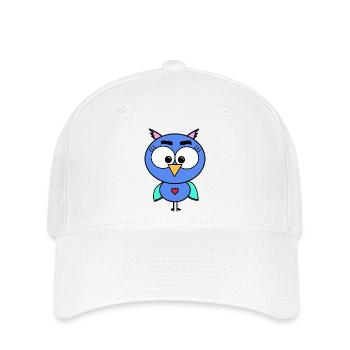 Hibou Bleu - Casquette Flexfit - blanc - Devant