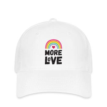 Pride Month LGBT - Mehr Liebe - Flexfit Cap - Weiß - Vorne