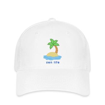Zen-Leben - Flexfit Cap - Weiß - Vorne