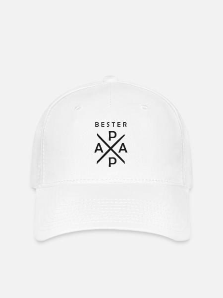 papa bester papa - Flexfit Cap - Weiß