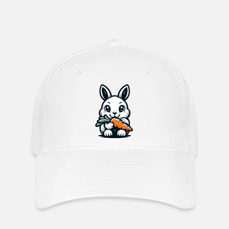 La douce lapine Hélène - Casquette Flexfit - blanc