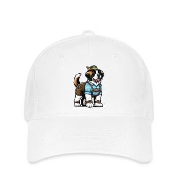St. Bernard Dog Bavaria - Flexfit Cap - white - Front