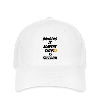 Crypto Banking is slavery crypto is - Flexfit Cap - white - Front