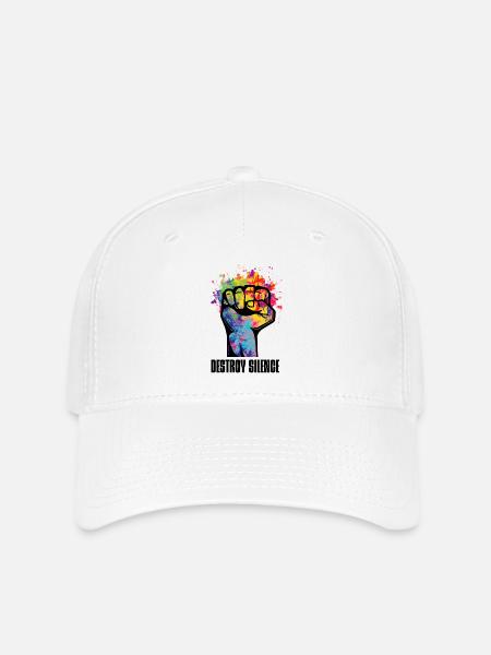 destroy silence - Flexfit Cap - Weiß