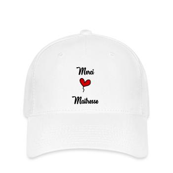 MERCI. MAÎTRESSE - Casquette Flexfit - blanc - Devant