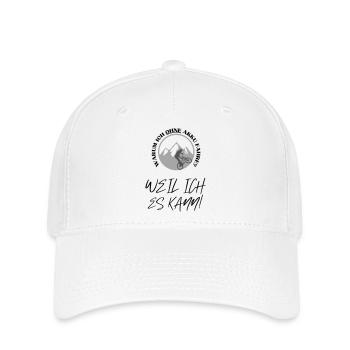 Pourquoi est-ce que je roule sans batterie ? Batterie vide ? Roulez - Casquette Flexfit - blanc - Devant