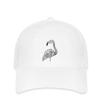 Lines art flamingo #bird - Flexfit Cap - white - Front