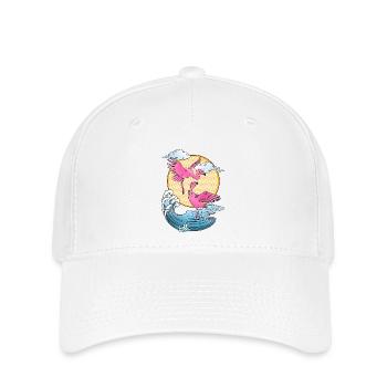 Flamingos - Sonne - Japan - Flexfit Cap - Weiß - Vorne