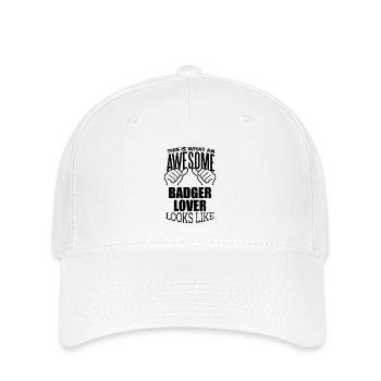blaireau - Casquette Flexfit - blanc - Devant