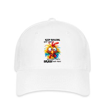 Tier Huhn Henne Bunte Farm Isolierter Hahn - Flexfit Cap - Weiß - Vorne