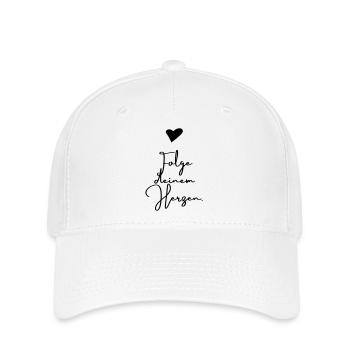 Suivez votre cœur | Dicton de motivation positif - Casquette Flexfit - blanc - Devant