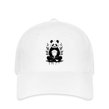 - Panda zen - - Casquette Flexfit - blanc - Devant
