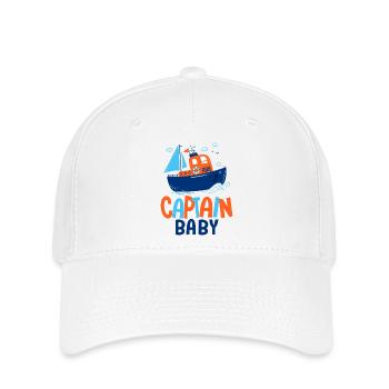 Baby Captain baby birth baby boat - Flexfit Cap - white - Front