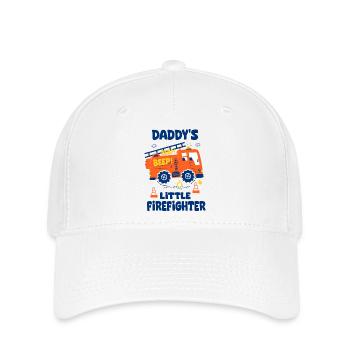 Little Firefighter Daddy Baby Birth Firefighter - Flexfit Cap - white - Front