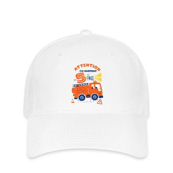 pompiers pour enfants 5 ans anniversaire - Casquette Flexfit - blanc - Devant