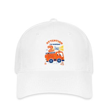 pompiers pour enfants 2 ans anniversaire - Casquette Flexfit - blanc - Devant