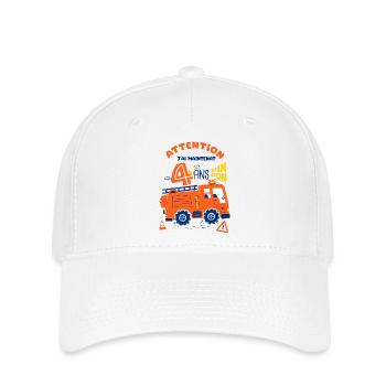 pompiers pour enfants 4 ans anniversaire - Casquette Flexfit - blanc - Devant