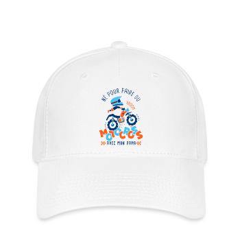 Né pour faire du motocross avec mon papa - Casquette Flexfit - blanc - Devant