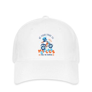 Né pour faire du motocross avec ma maman - Casquette Flexfit - blanc - Devant