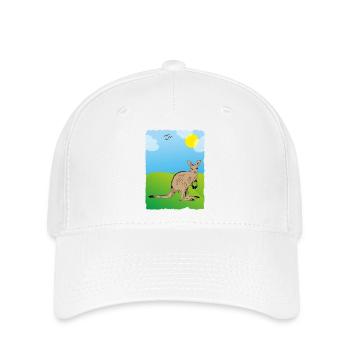 Känguru - Flexfit Cap - Weiß - Vorne
