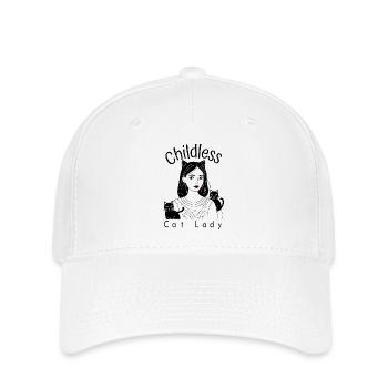 Dame chat sans enfant - Casquette Flexfit - blanc - Devant