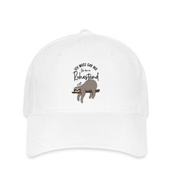 Faultier - Ich muss gar nix Ich bin im Ruhestand - Flexfit Cap - Weiß - Vorne