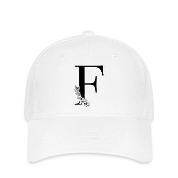 Buchstabe F - Flexfit Cap - Weiß - Vorne