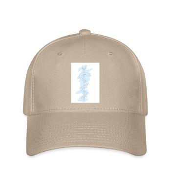 Eskulap motif bleu pastel pour les médecins - Casquette Flexfit - kaki - Devant