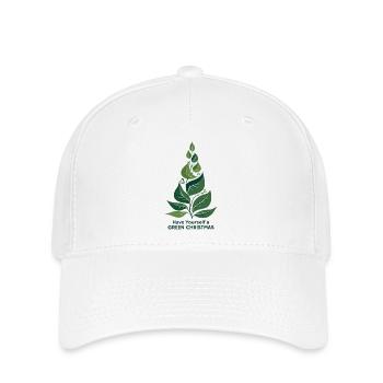 Sapin de Noël vert écologique - Casquette Flexfit - blanc - Devant