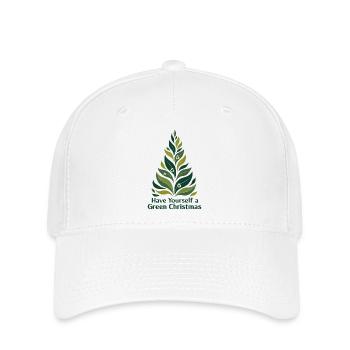 Sapin de Noël vert écologique - Casquette Flexfit - blanc - Devant
