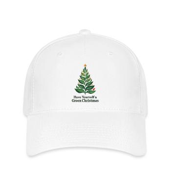 Eco Friendly Green Christmas Tree - Flexfit Cap - white - Front