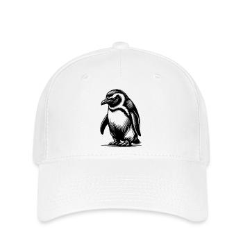 Cunning Clever Kids Penguin Tattoo Style - Flexfit Cap - white - Front