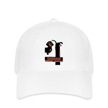 Mega Sausage Dog - Flexfit Cap - white - Front