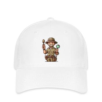 archéologue - Casquette Flexfit - blanc - Devant
