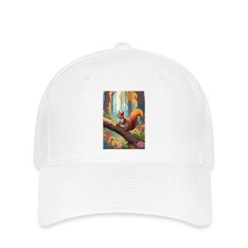 Squirrel in the forest Green - Flexfit Cap - white - Front