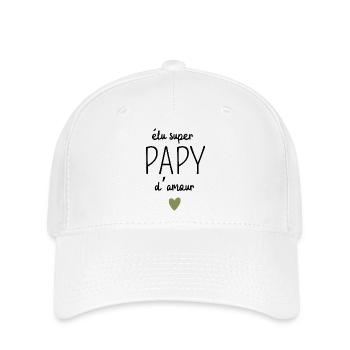 Élu super papy d’amour - Casquette Flexfit - blanc - Devant