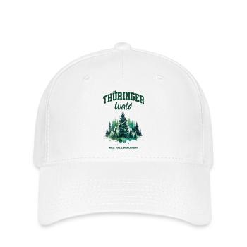 Thüringer Wald Thüringen Shirt Rennsteig Wandern - Flexfit Cap - Weiß - Vorne