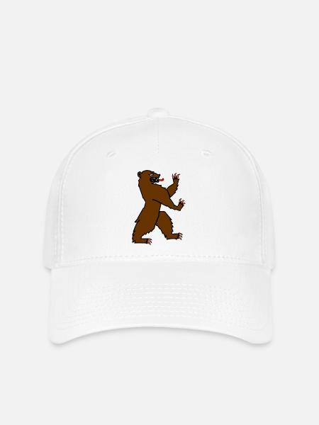 Braunbär – Zähes Tiersymbol aus der Wildnis - Flexfit Cap - Weiß
