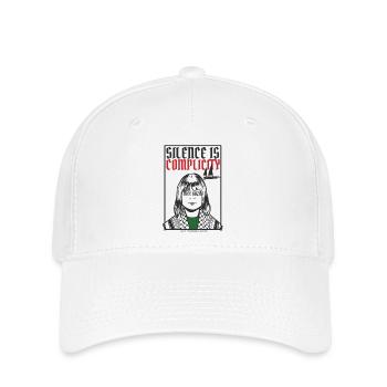 Schweigen ist Komplizenschaft, Freies Gaza, Freies Palästina - Flexfit Cap - Weiß - Vorne
