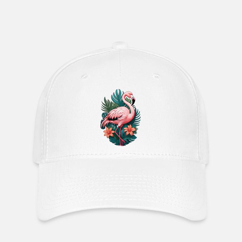 Flamingo - Flexfit Cap - Weiß