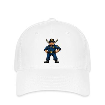 Police des taureaux - Casquette Flexfit - blanc - Devant