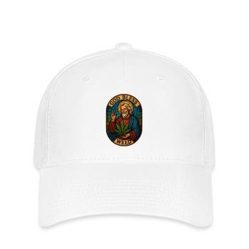 GOd Bless Weed - Casquette Flexfit - blanc - Devant