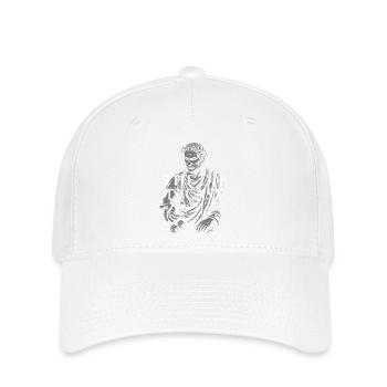 Citation de César romain au design ludique - Casquette Flexfit - blanc - Devant
