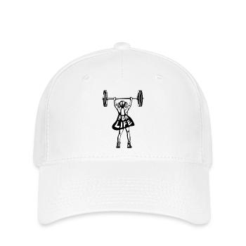 Women's Weights T-Shirt Fitness For Life - Flexfit Cap - white - Front