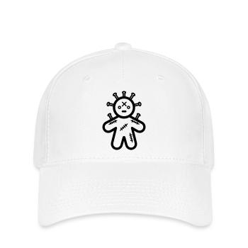 Voodoo-Puppe - Flexfit Cap - Weiß - Vorne