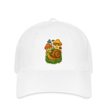 Mushroom Grove Snail - Flexfit Cap - white - Front