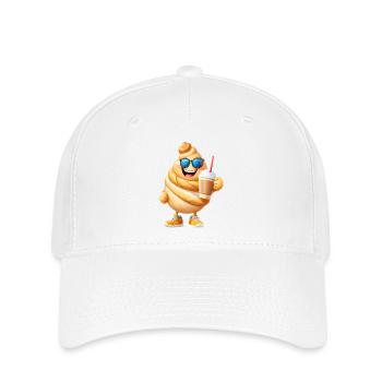 Croissant au café - Casquette Flexfit - blanc - Devant