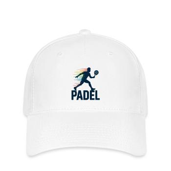 Padel silhouette in the rainbow - Flexfit Cap - white - Front