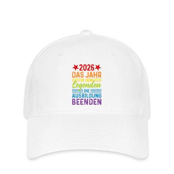 2026 Jahr in dem Legenden die Ausbildung beenden - Flexfit Cap - Weiß - Vorne
